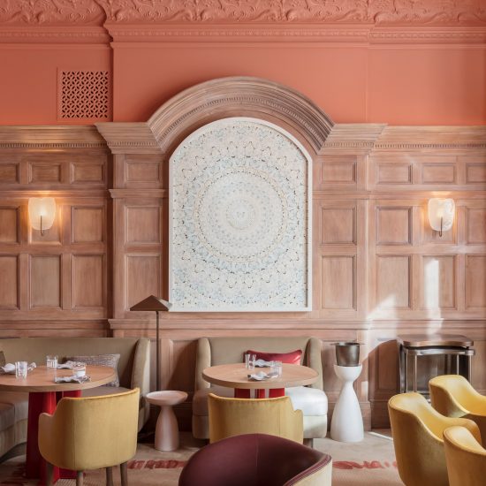 Hélène Darroze at The Connaught restaurant, designed by Pierre Yovanovitch