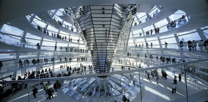 German Reichstag building designed by Foster + Partners
