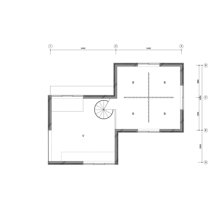 First floor plan of House in Ashiya by Kazunori Fujimoto Architects & Associates
