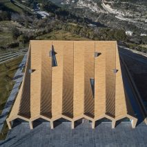 House of Many Vaults “kneels down” towards shrine in Lebanese mountains