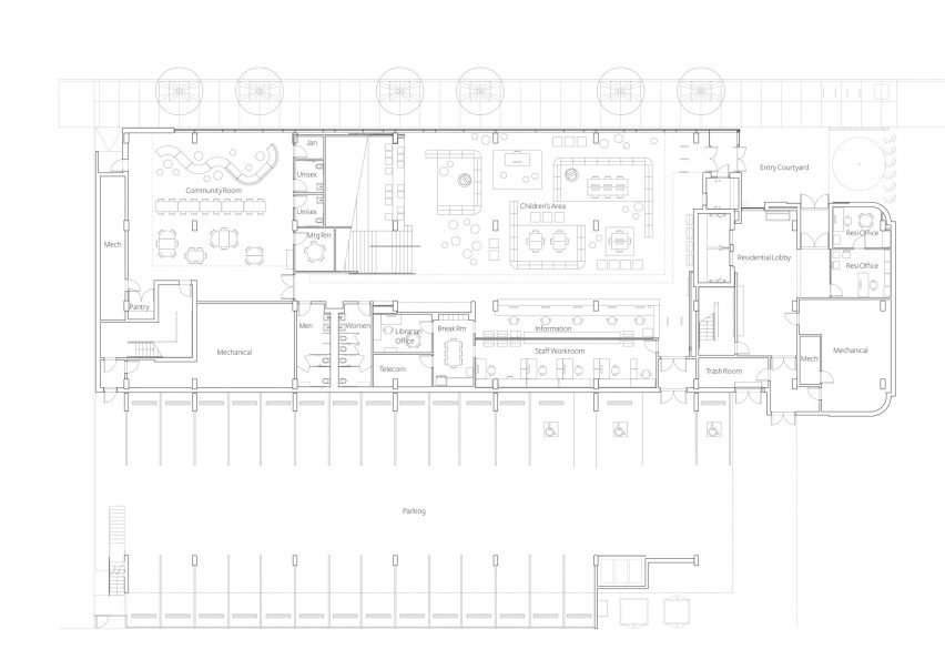 Independence Library by John Ronan Ground Floor Plan