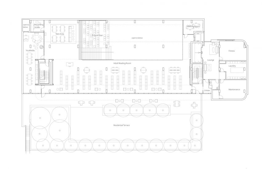 Independence Library by John Ronan First Floor Plan