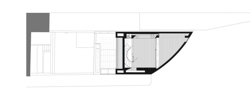 Second floor plan of K House by ArchitectsTM