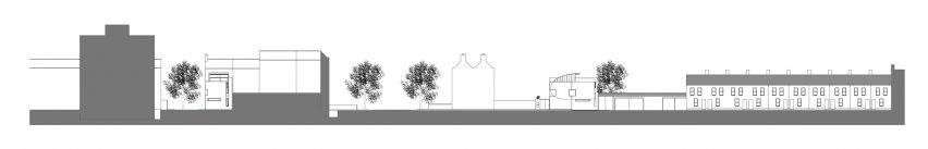 Site section of K House by ArchitectsTM