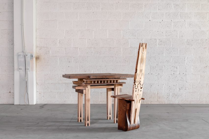 Micheline Nahra de- and reconstructs a dining set beyond recognition