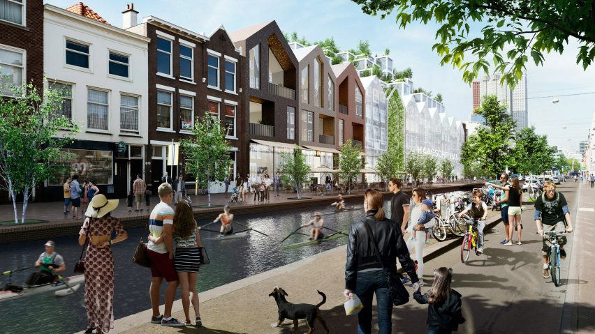 Visuals of The Hague's 17th century canals reopened by MVRDV