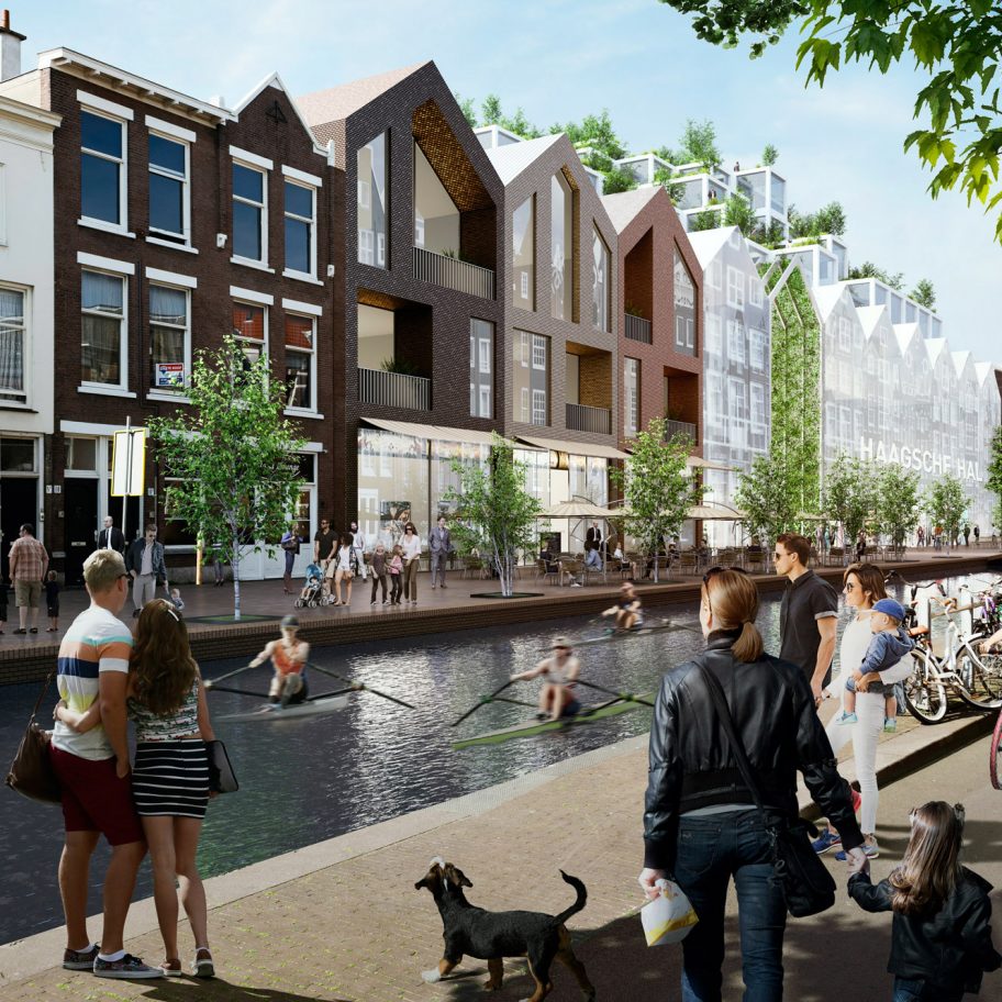 Visuals of The Hague's 17th century canals reopened by MVRDV