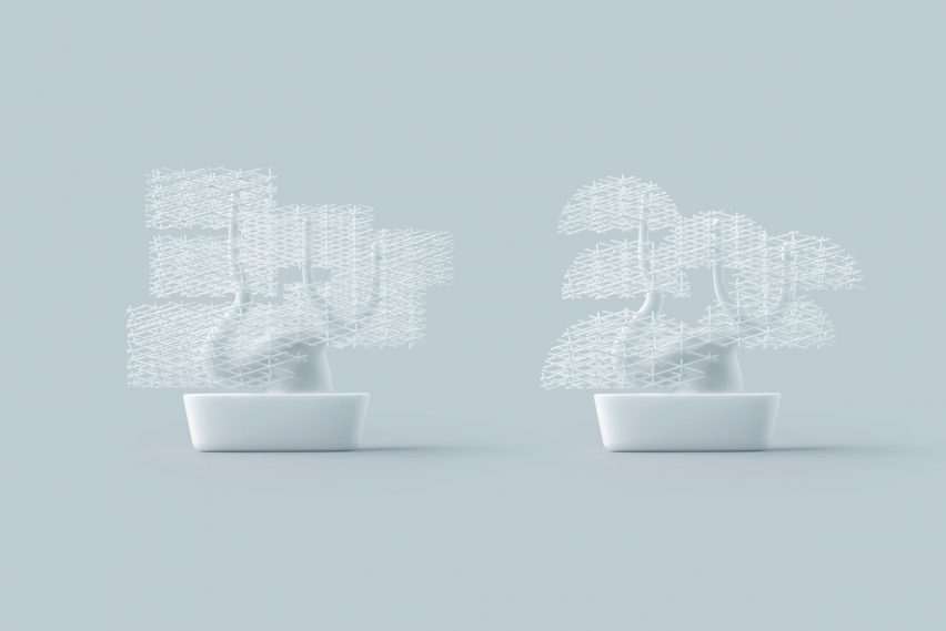 Nendo's 3D-printed Bonsai tree does away with meticulous plant maintenance