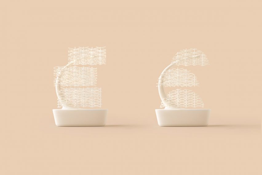 Nendo's 3D-printed Bonsai tree does away with meticulous plant maintenance