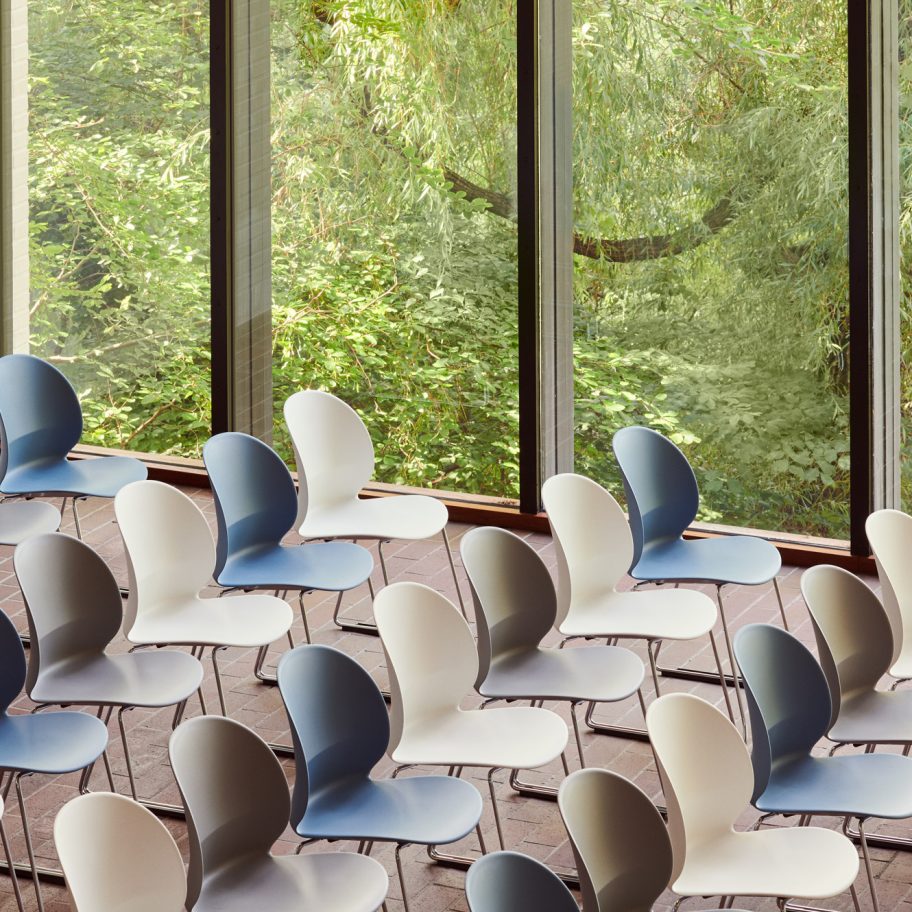 Nendo designs N02 Recycle chair for Fritz Hansen from household plastic waste