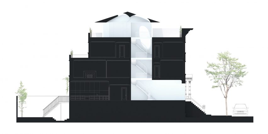 Oculi House by O'Neill Rose Architects Section