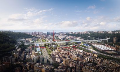 Polcevera Park and The Red Circle masterplan for under the Genoa bridge by Stefano Boeri Architetti with Metrogramma Milano and Inside Outside