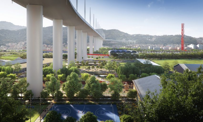 Polcevera Park and The Red Circle masterplan for Genoa by Stefano Boeri Architetti with Metrogramma Milano and Inside Outside