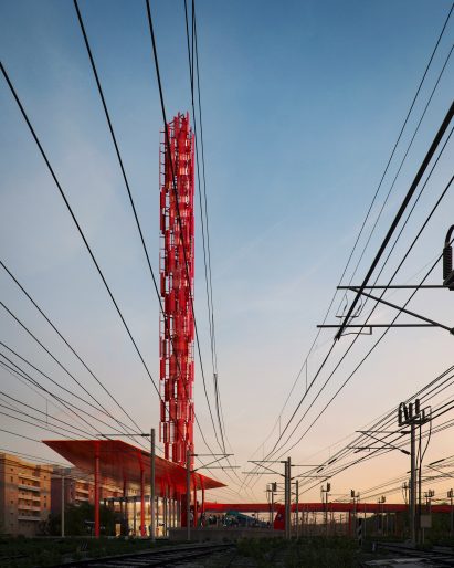 Polcevera Park and The Red Circle masterplan for under the Genoa bridge by Stefano Boeri Architetti with Metrogramma Milano and Inside Outside