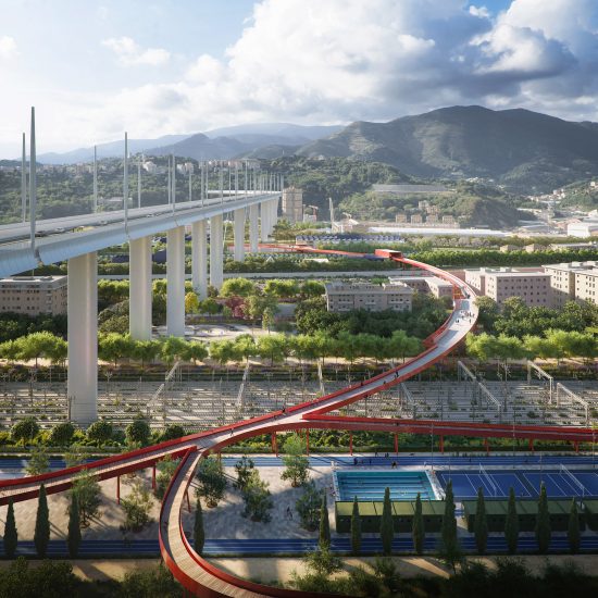 Polcevera Park and The Red Circle masterplan for Genoa by Stefano Boeri Architetti with Metrogramma Milano and Inside Outside