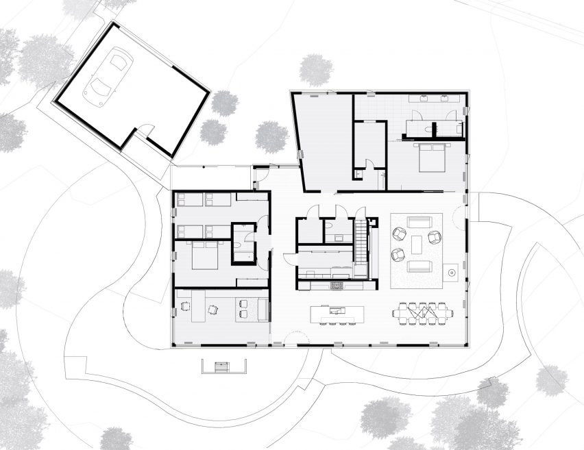 Ravine House by Wheeler Kearns Floor Plan