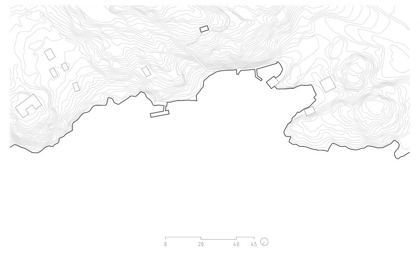 Site plan of Sauna R by Matteo Foresti