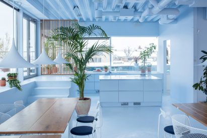 Scandinavian Spaceship office for Bakken & Bæck, designed by Kvistad