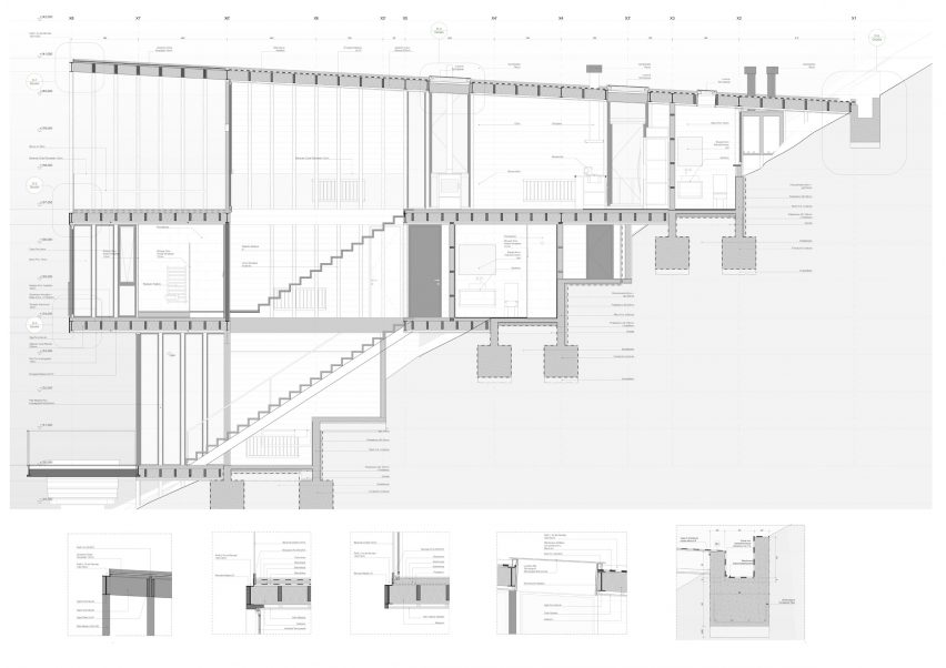 Slope House by Hsu Rudolphy Cross Section