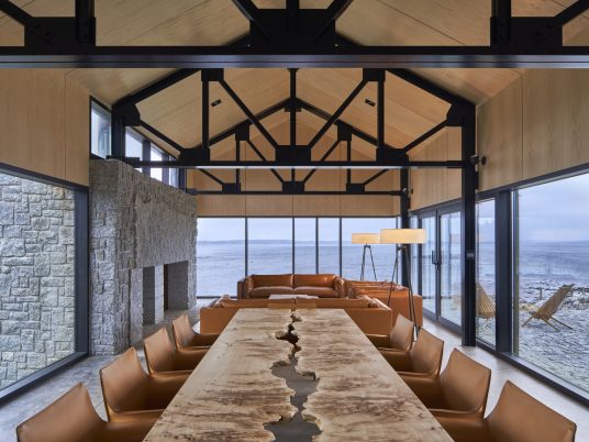 Smith Residence by MacKay-Lyons Sweetapple is a "village" of gabled steel structures
