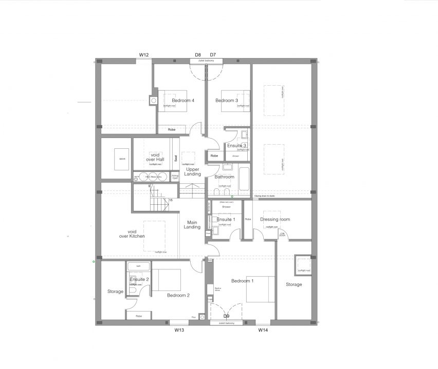 First floor plan of The Tractor Shed by HeathWalker Studio