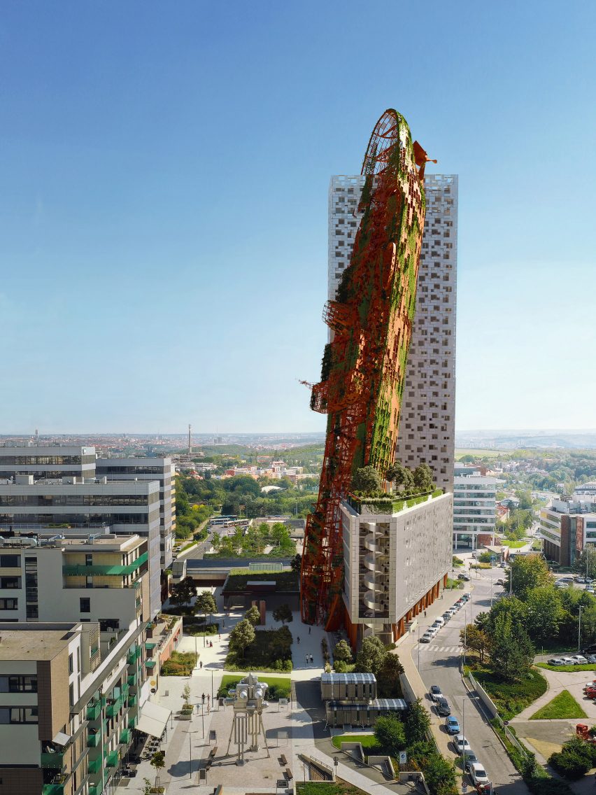 Top Tower by Black n' Arch and David Černý in Prague