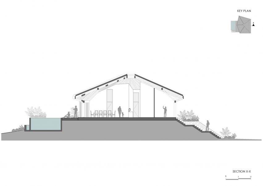 Uluwatu Surf Villas floor plans and sections by Alexis Dournier
