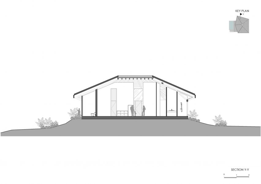 Uluwatu Surf Villas floor plans and sections by Alexis Dournier