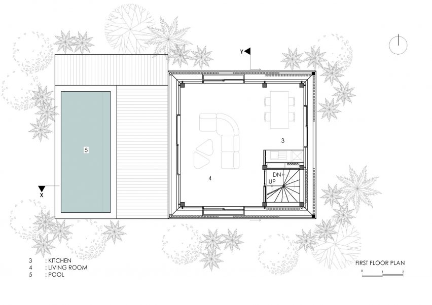 Uluwatu Surf Villas floor plans and sections by Alexis Dournier