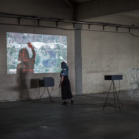 Irakli Sabekia turns razor wire fence into radio transmitter to protest Russian invasion of Georgia