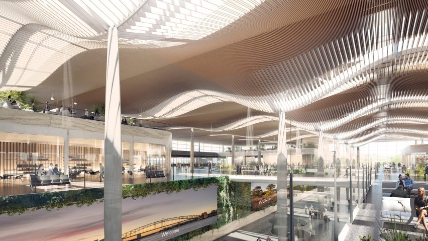 Visuals of Western Sydney International (Nancy-Bird Walton) Airport by Zaha Hadid Architects and Cox Architecture in Australia