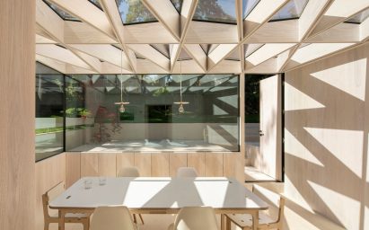 Wooden Roof by Tsurata Architects