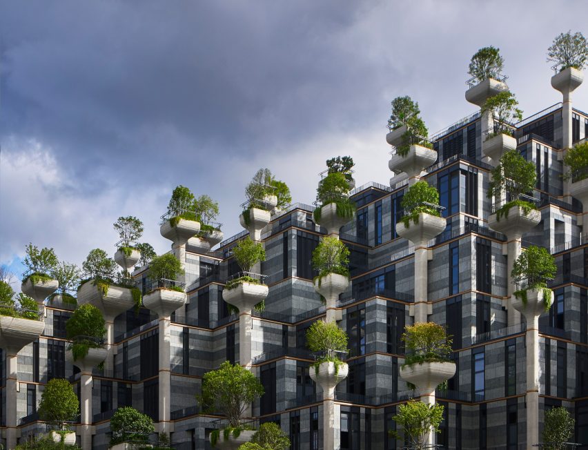 New photos of 1,000 Trees by Heatherwick Studio near completion in China