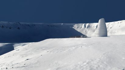 The Arc Visitor Center for Arctic Preservation Storage in Svalbard by Snøhetta