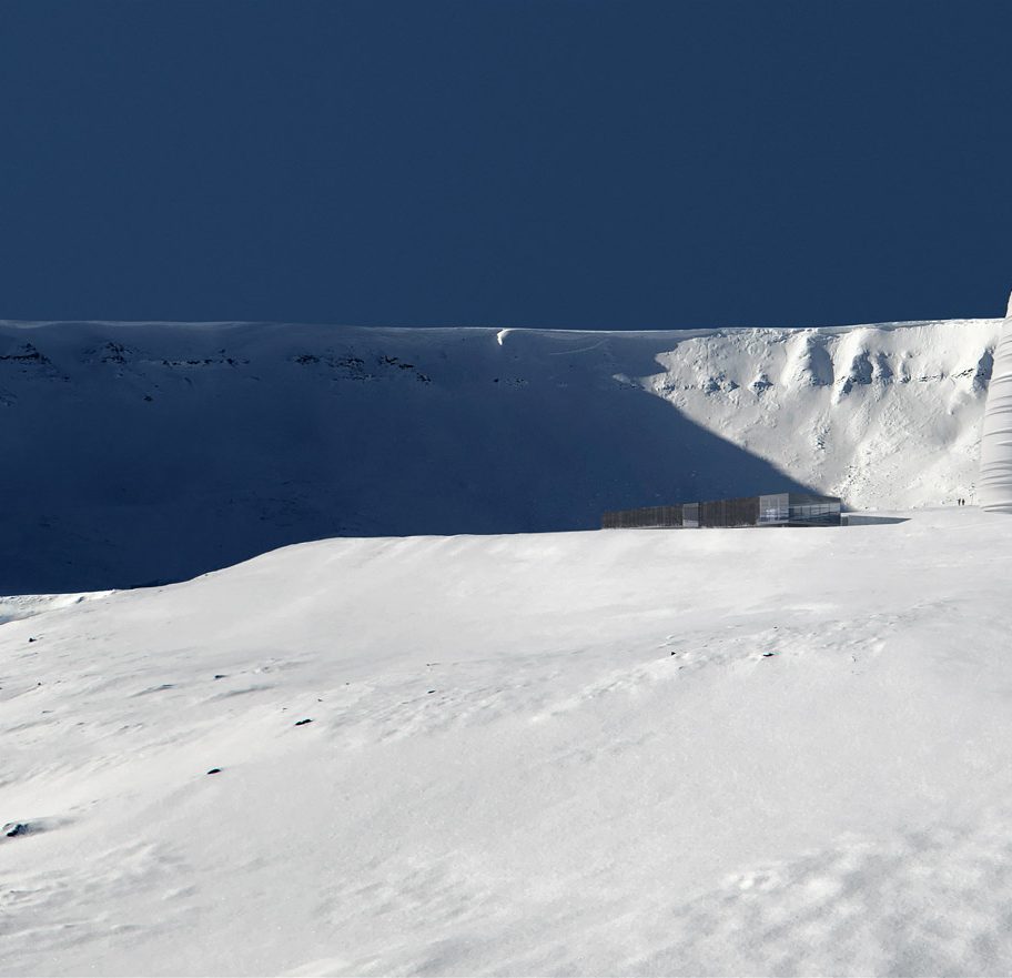 The Arc Visitor Center for Arctic Preservation Storage in Svalbard by Snøhetta