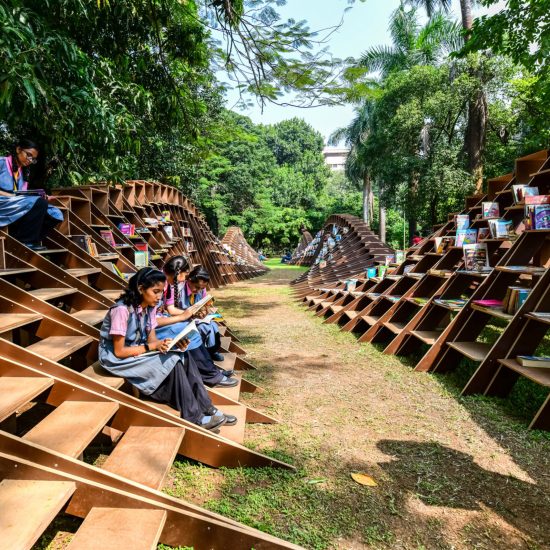 Bookworm pavilion by Nudes in Mumbai, India