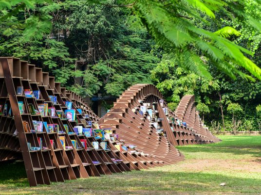 Bookworm pavilion by Nudes in Mumbai, India