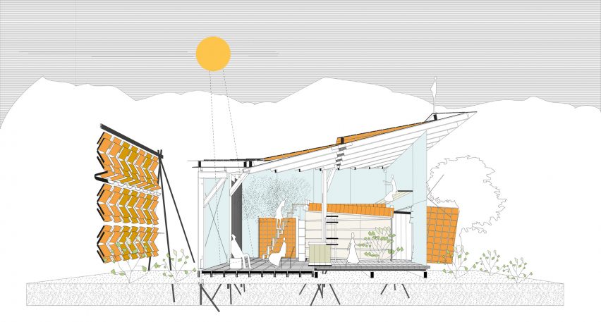 Casa de las Tejas Voladoras by Daniel Moreno Flores Section