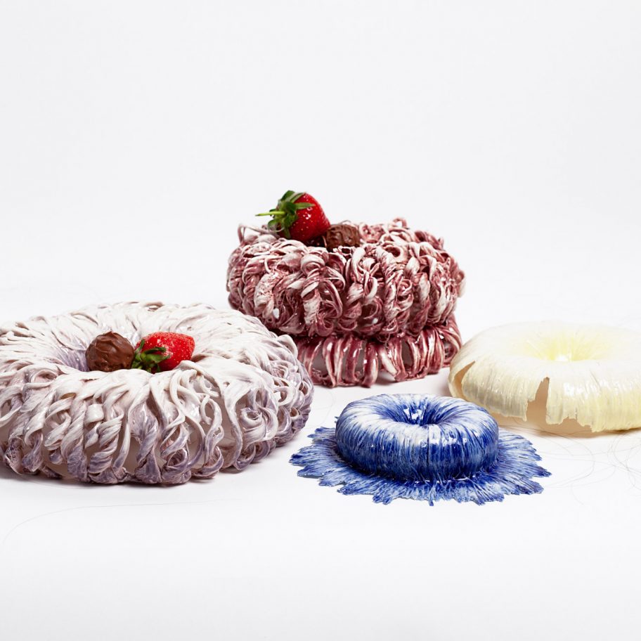 Céline Arnould makes commemorative porcelain bowls from the hair of loved ones