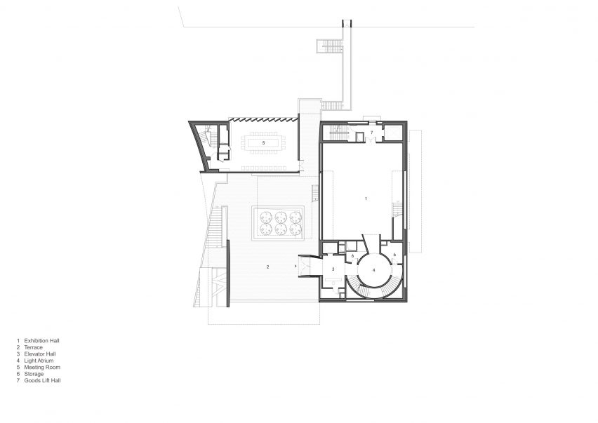 First floor plan of Changjian Art Museum by Vector Architects