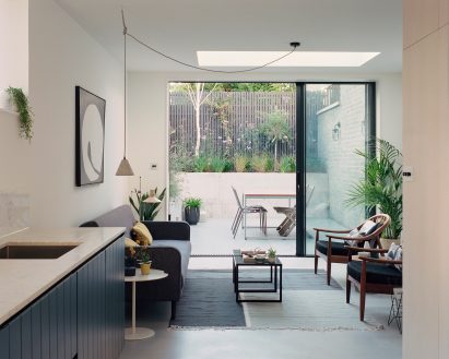 Corner House by 31/44 Architects living room