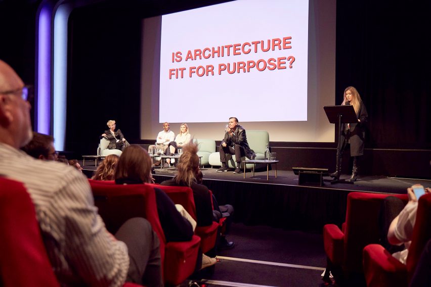 Dezeen Day education panel Patrik Schumacher and Harriet Harriss