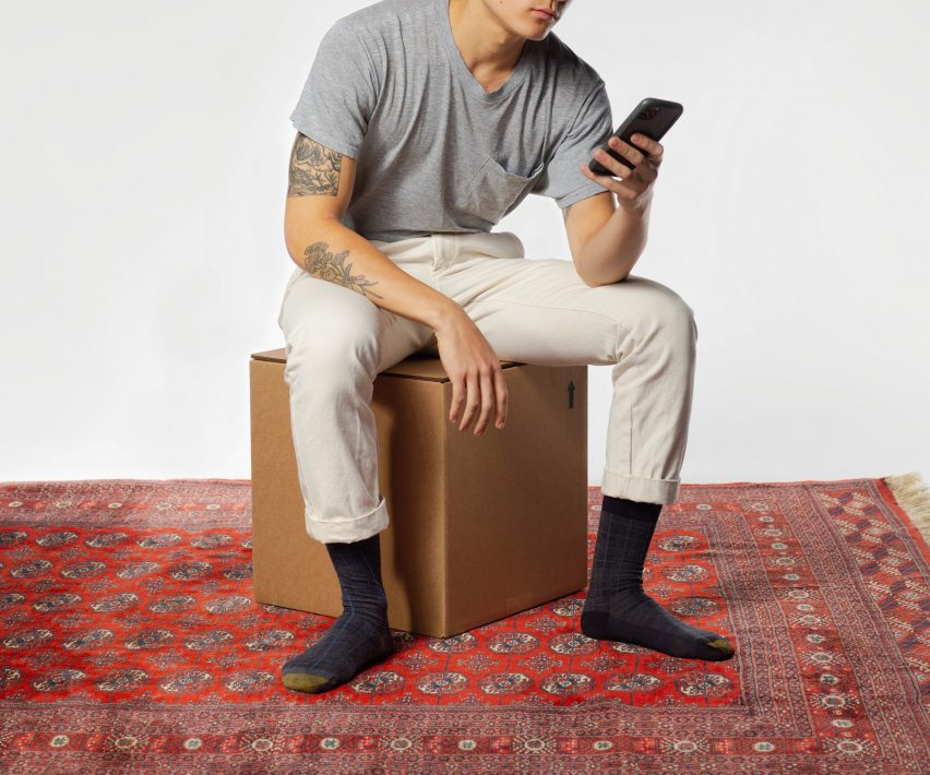Don't Take This The Wrong Way cardboard box chair