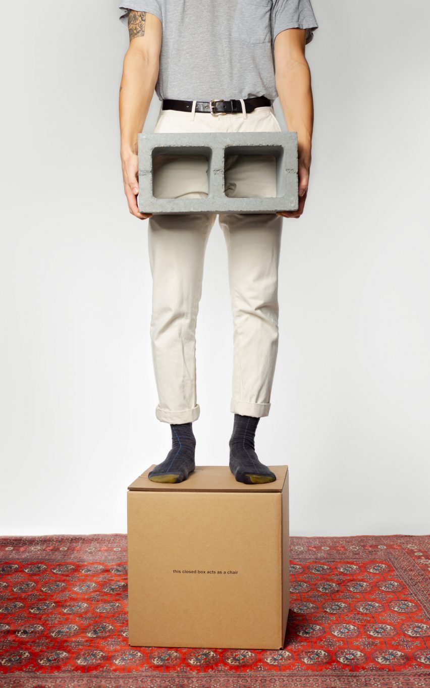 Don't Take This The Wrong Way cardboard box chair