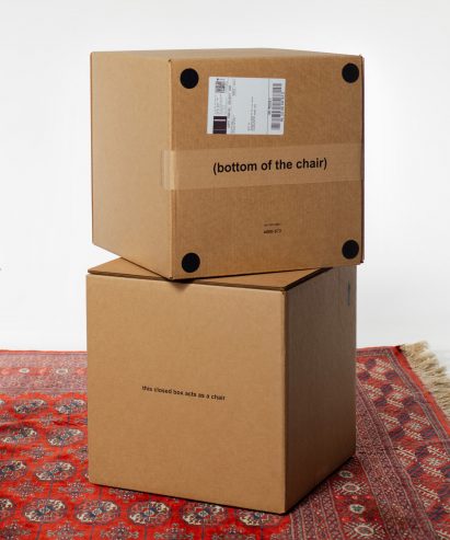 Studio dtttww reimagines cardboard box as "accidental chair"
