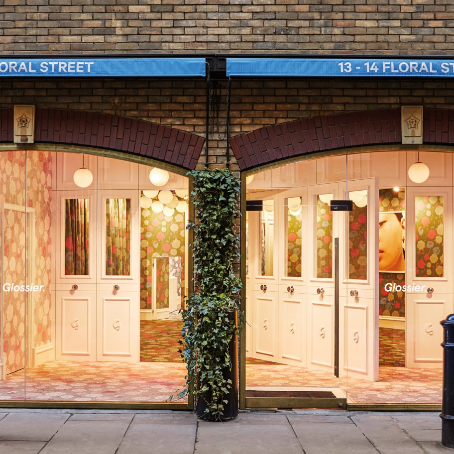 Glossier pop-up shop on London's Floral Street