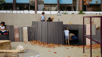 Golden Lane Estate playground in London by Muf
