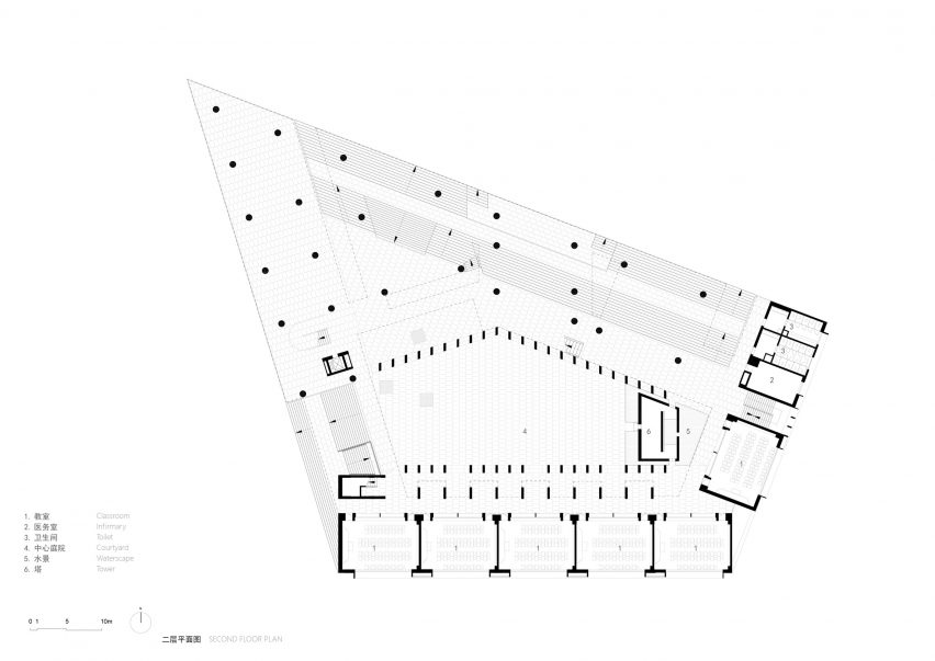 First floor plan of Huandou School by Trace Architecture Office TAO in Haikou China