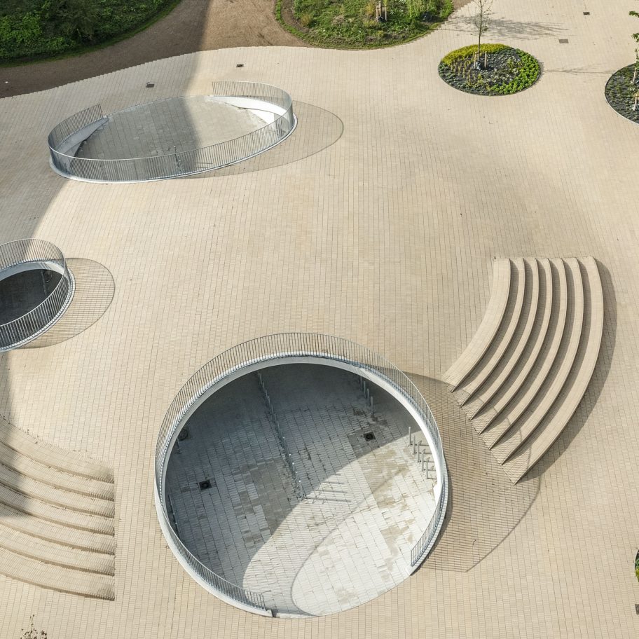COBE’s undulating public square in Copenhagen contains parking for 2,000 bikes