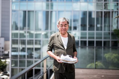 Kengo Kuma unveils first ever trainer design for Asics